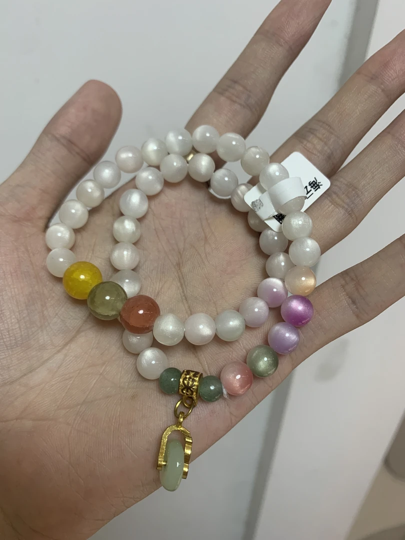 合金手链合金手链海云母七彩双圈.手串无礼盒