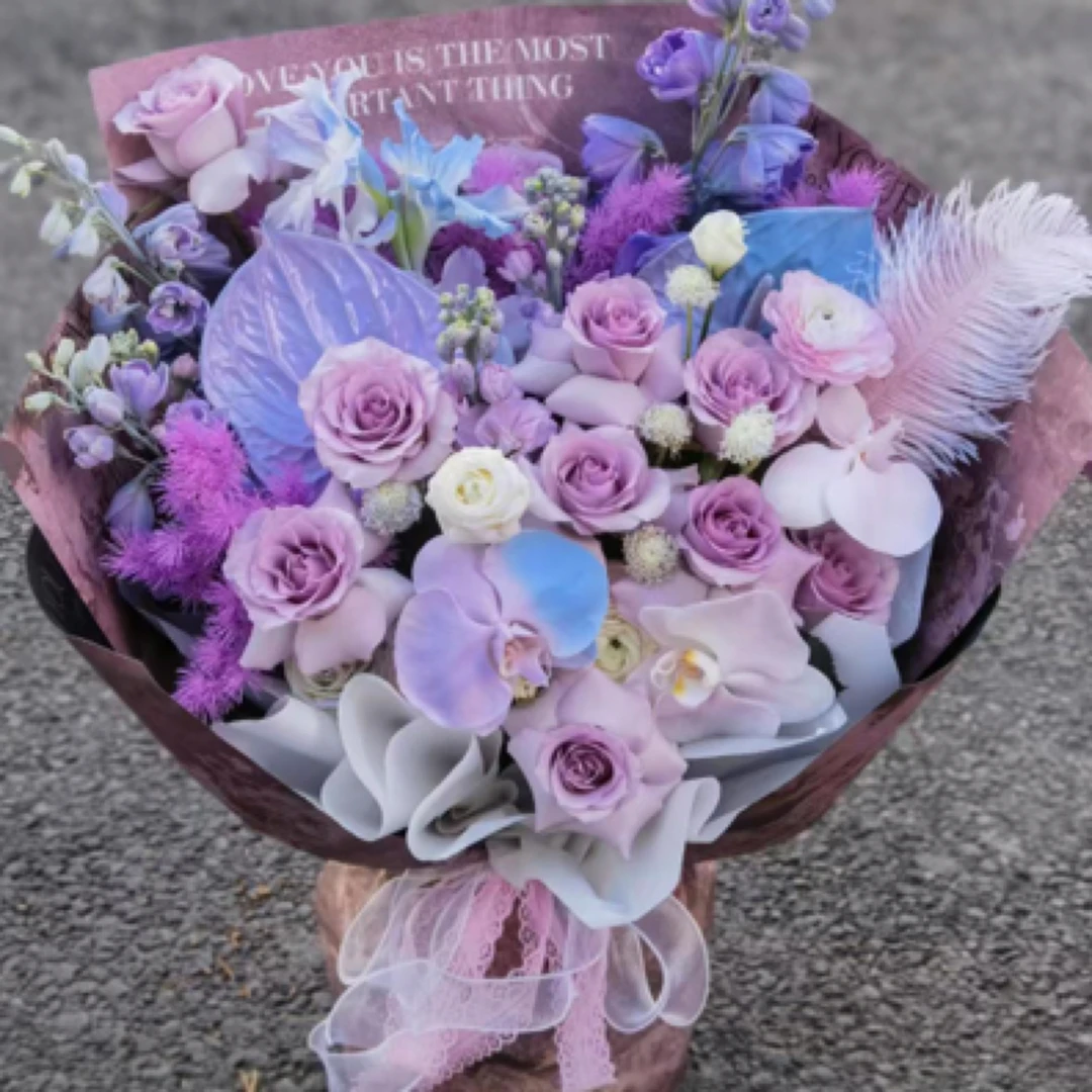 紫色系轻奢高端花束