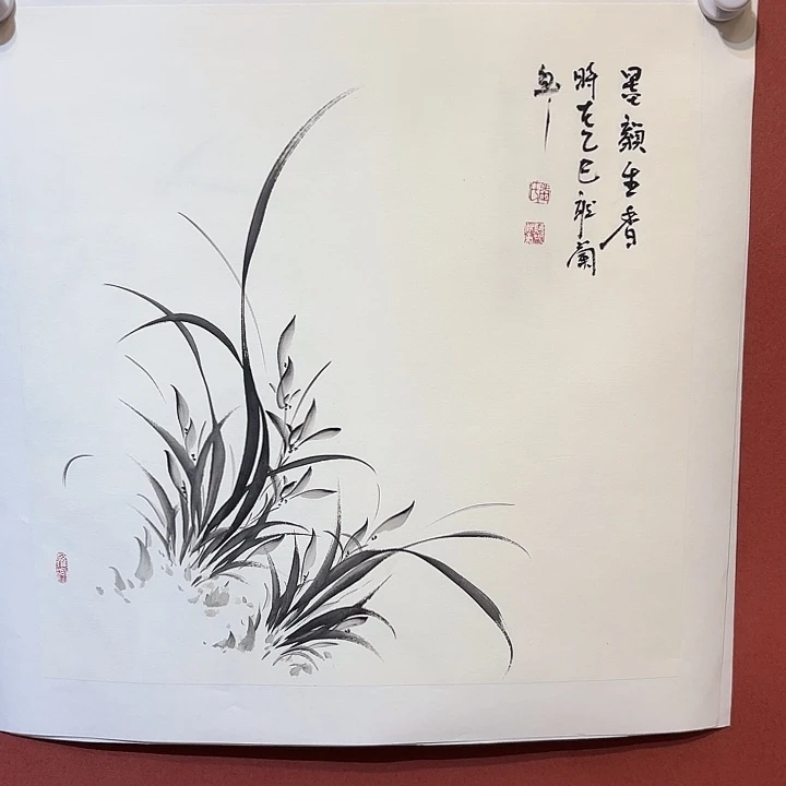 国画听兰老师花鸟