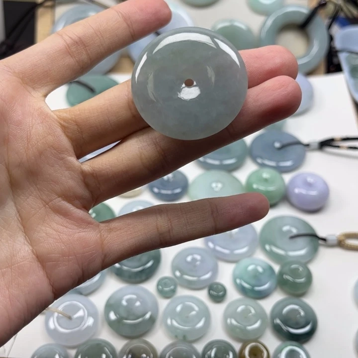 ~***柔翡翠未镶嵌颈饰天然翡翠Ａ货