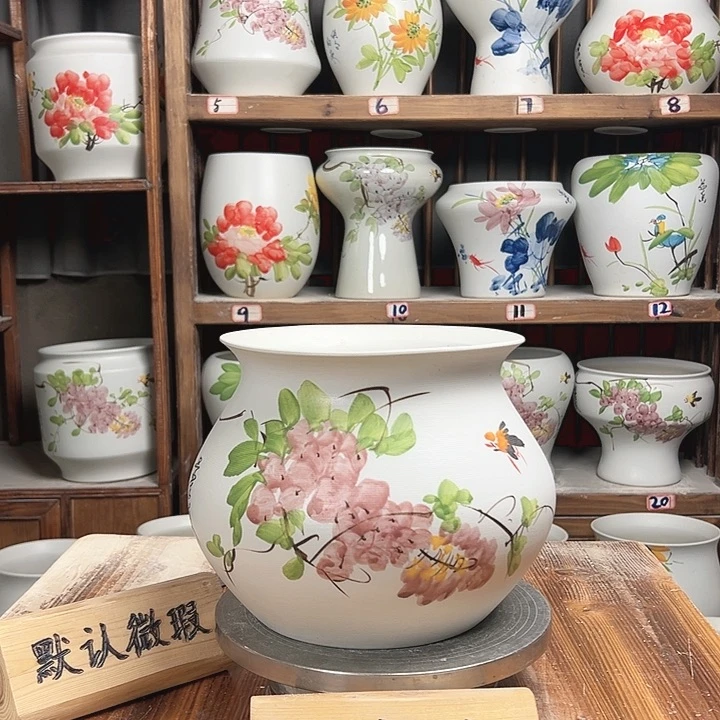 摆件钱袋子紫藤新款陶瓷