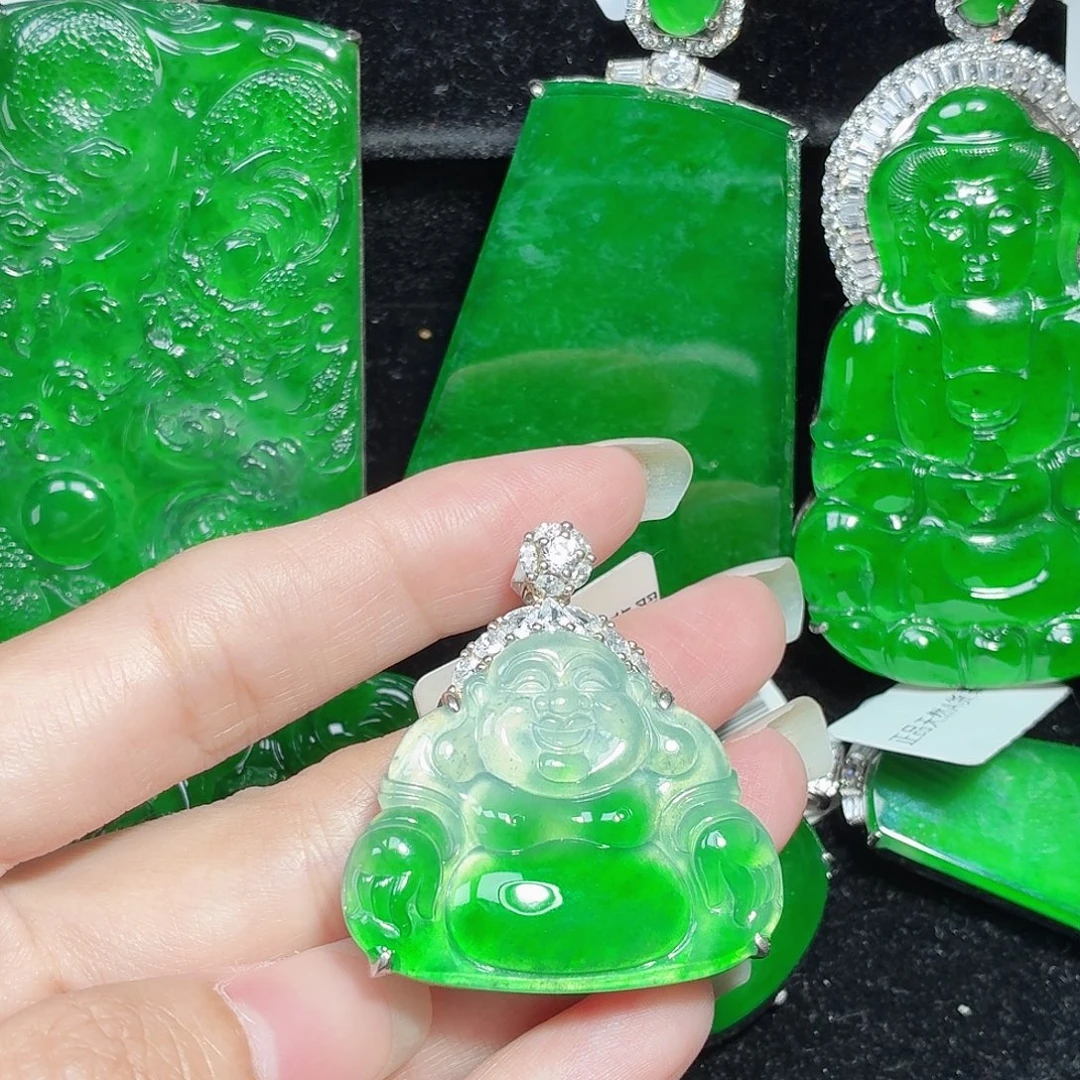 翡翠银S925镶嵌颈饰