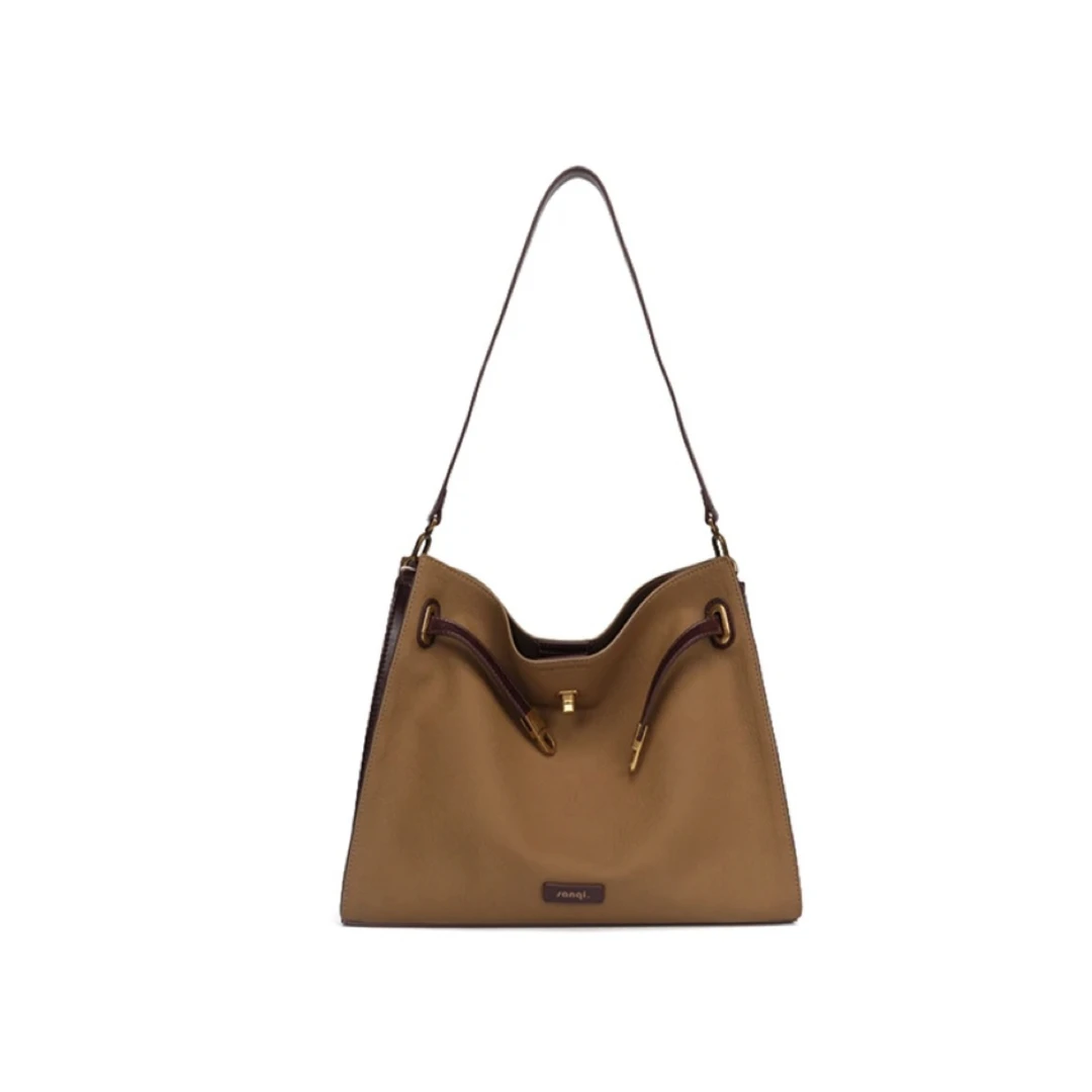 （凯莉托特）新款秋冬撞色设计百搭轻奢单肩包斜挎包大容量通勤包