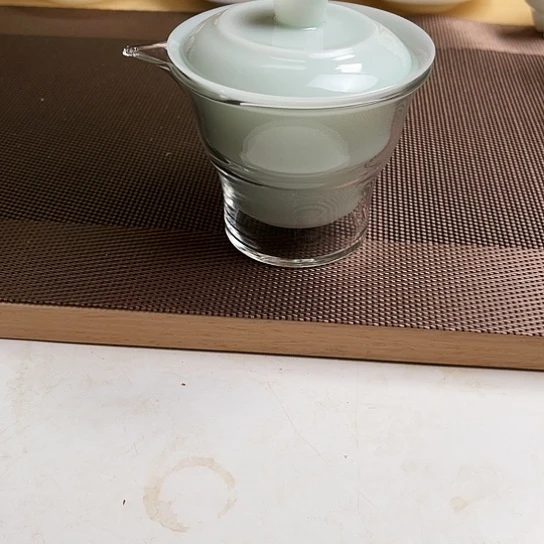 瓷片璞玉瓷天青色旅行茶具套装加包