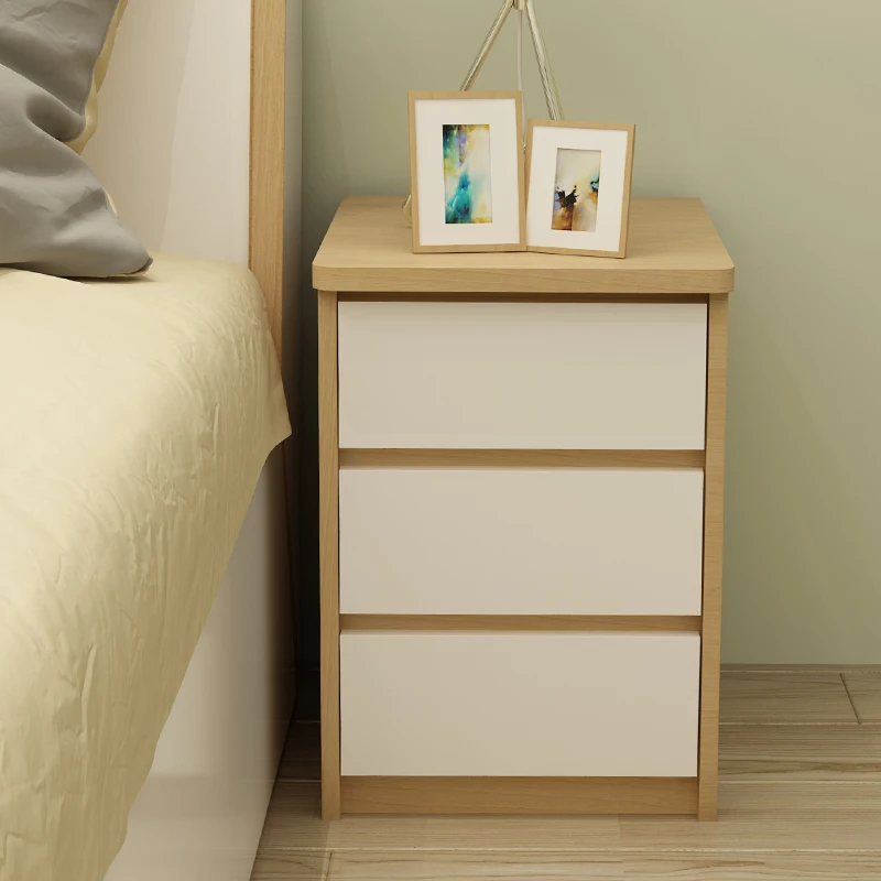 小床头柜迷你简约卧室25/30/35/40cm 小户型实木原木色超窄储物柜