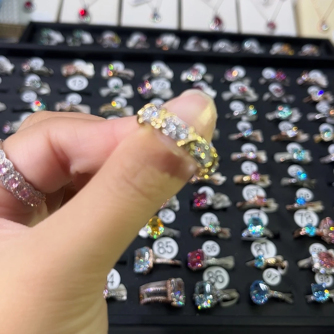 莫桑石非金属BY时光轮排戒-15