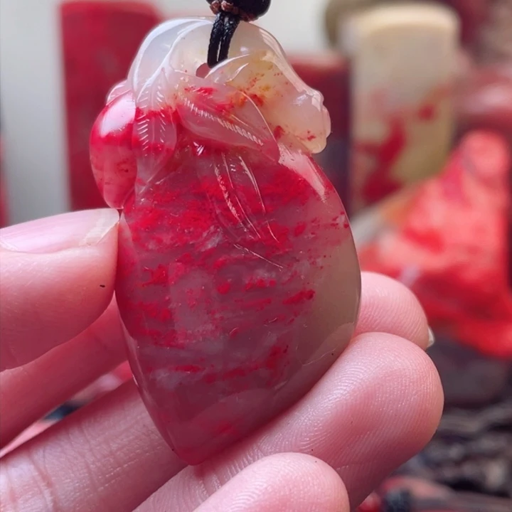 巴林鸡血石用****8满满血