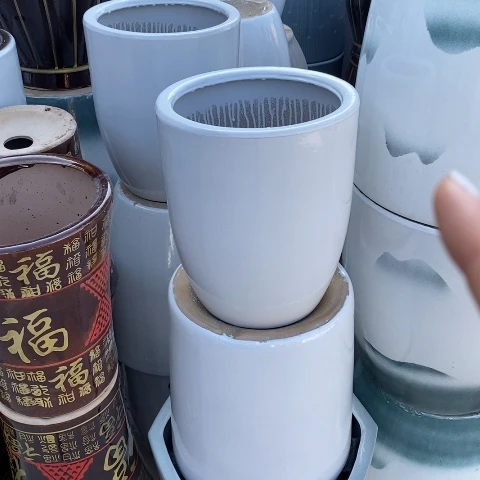 低腰锥形纯白蛋壳中号26*33（2个）