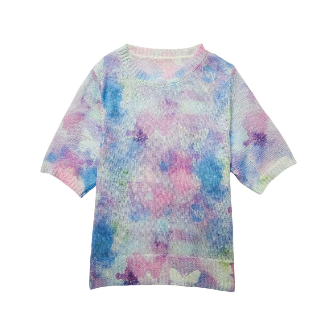 VAZSLVE/原创设计 时尚扎染百搭宽松显瘦圆领短袖上衣msl150