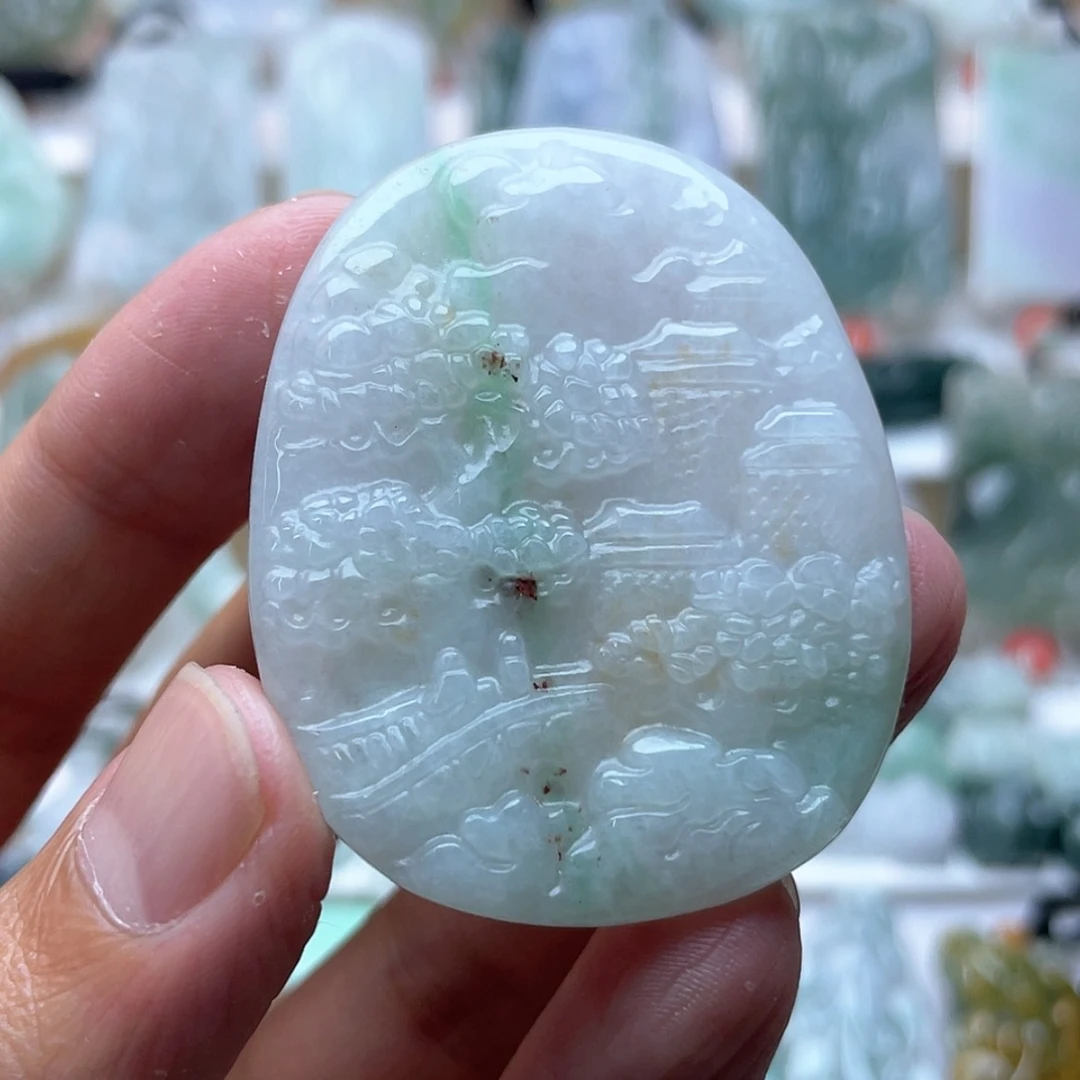 【闪购商品】颈饰未镶嵌翡翠山水