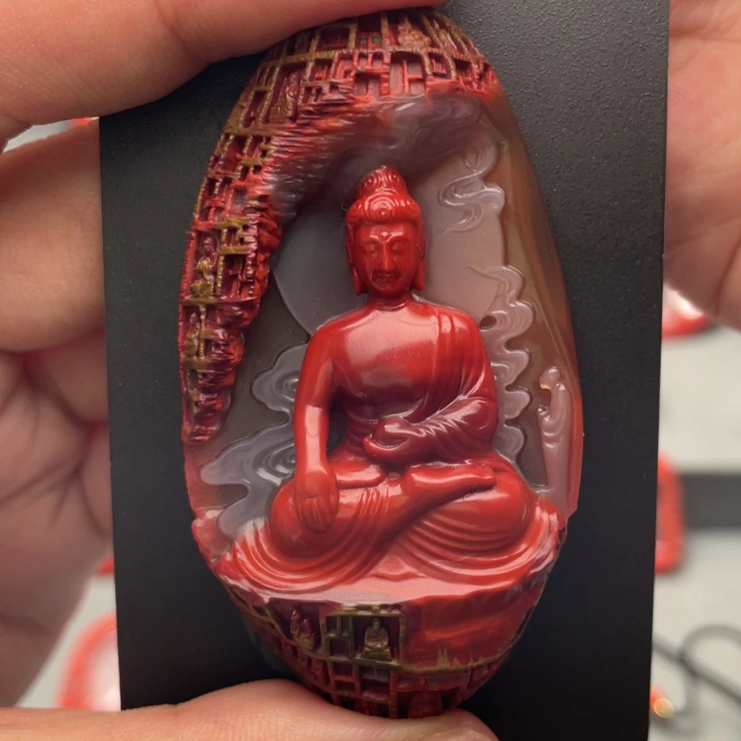 【闪购商品】南红玛瑙挂件未镶嵌阿**，