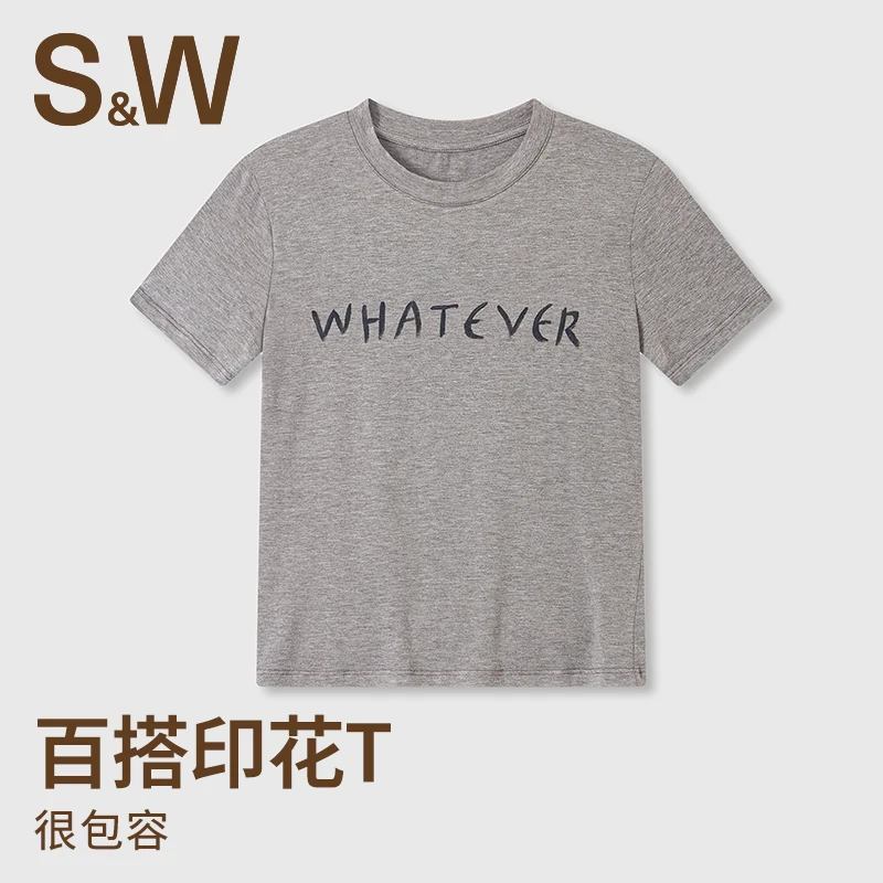 SW速惟圆领运动夏季印花透气美式休闲百搭T恤4426