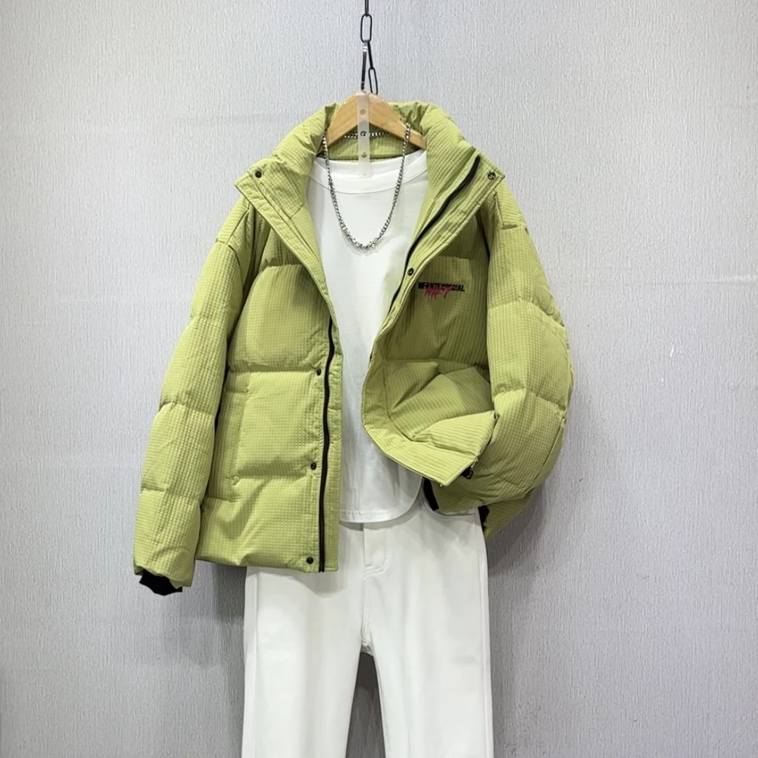 （套装）常规立领防水绿色纯色休闲百搭字母免烫保暖