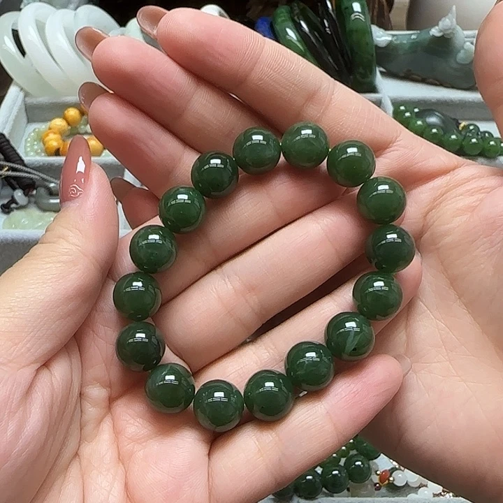 和田玉（碧玉）未镶嵌手串