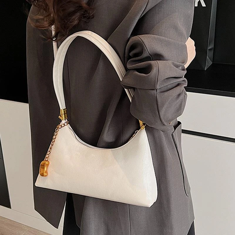 潮流休闲腋下包女2025新款韩版时尚百搭饺子包简约高级感单肩女包