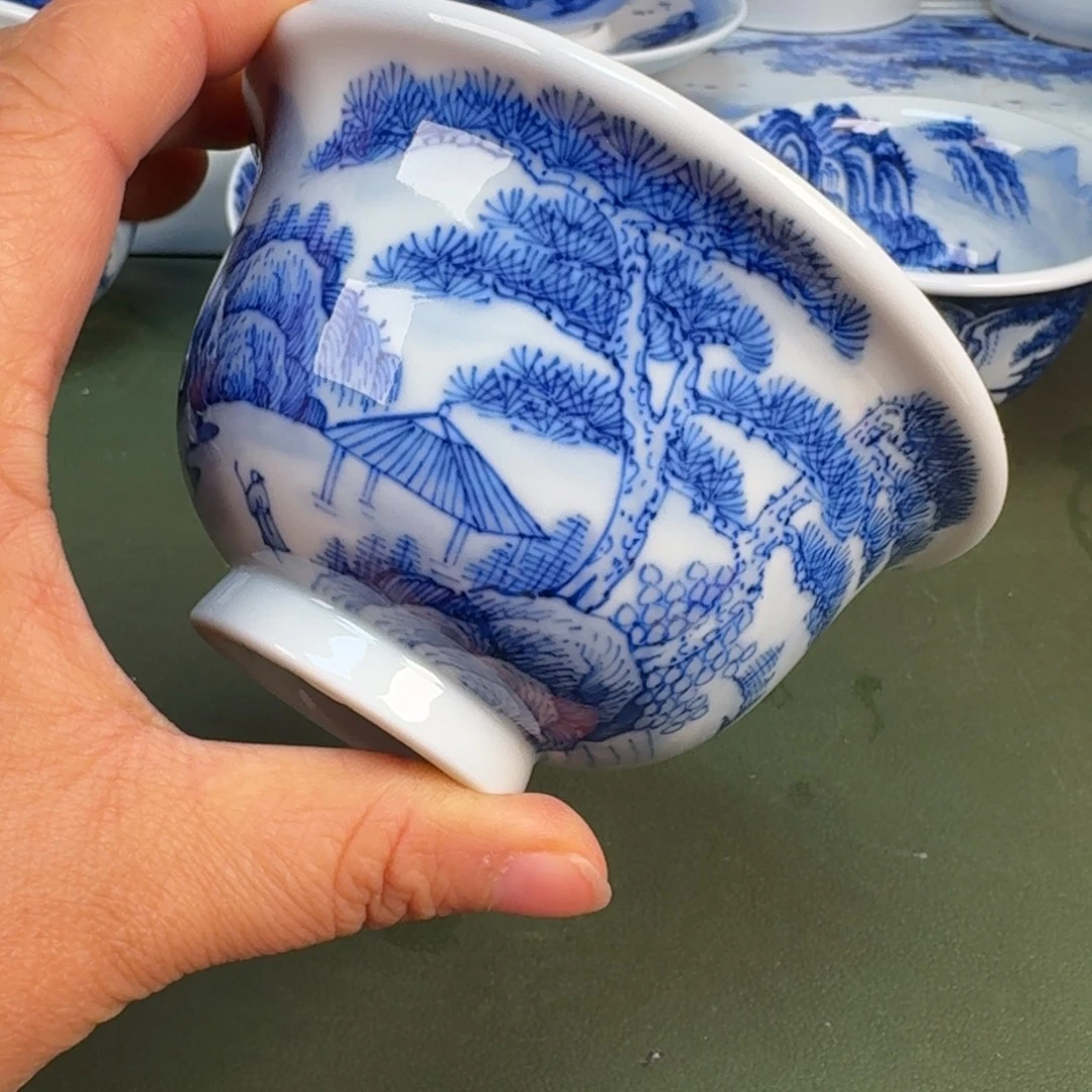瓷景德镇纯手绘茶具圆圆247