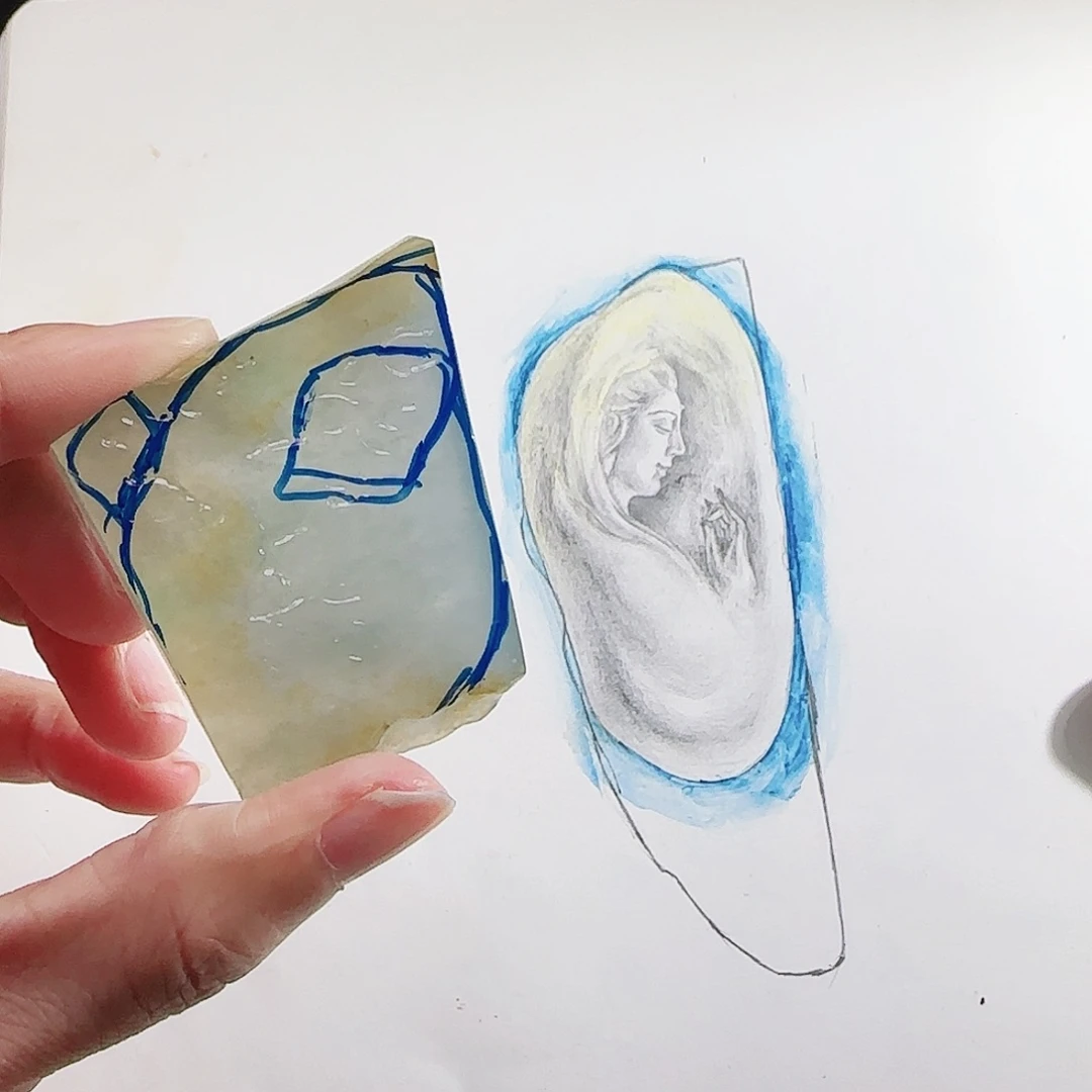 定制翡翠未镶嵌缅甸翡翠挂件