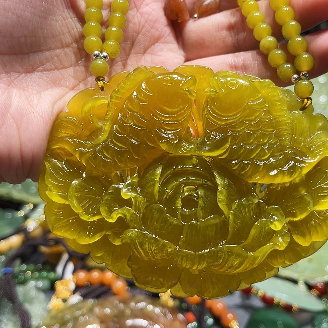 未镶嵌岫玉毛衣链寥*