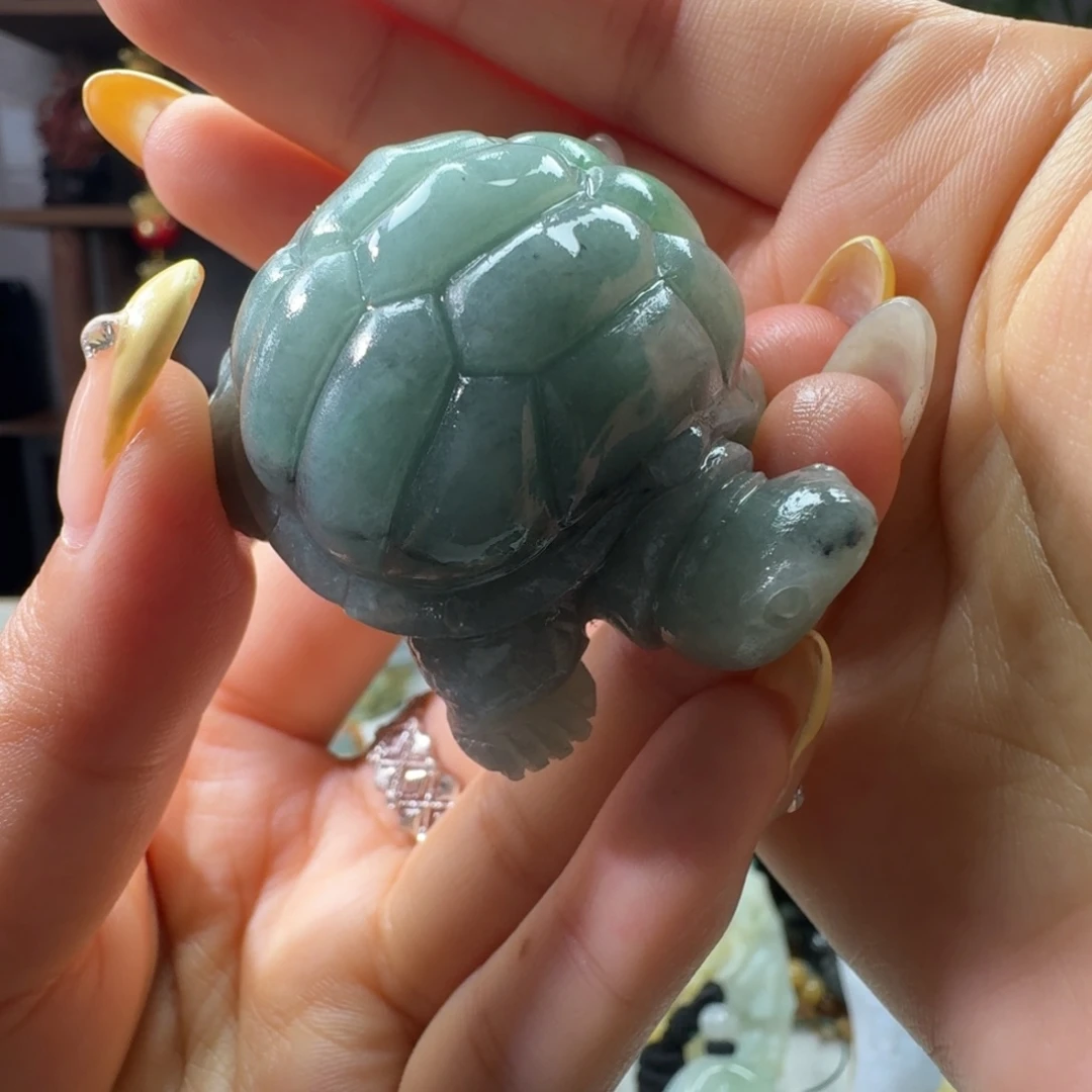 夜***烬定制翡翠未镶嵌龙龟