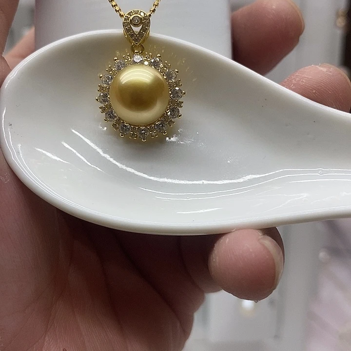 银S925镶嵌颈饰海水珍珠