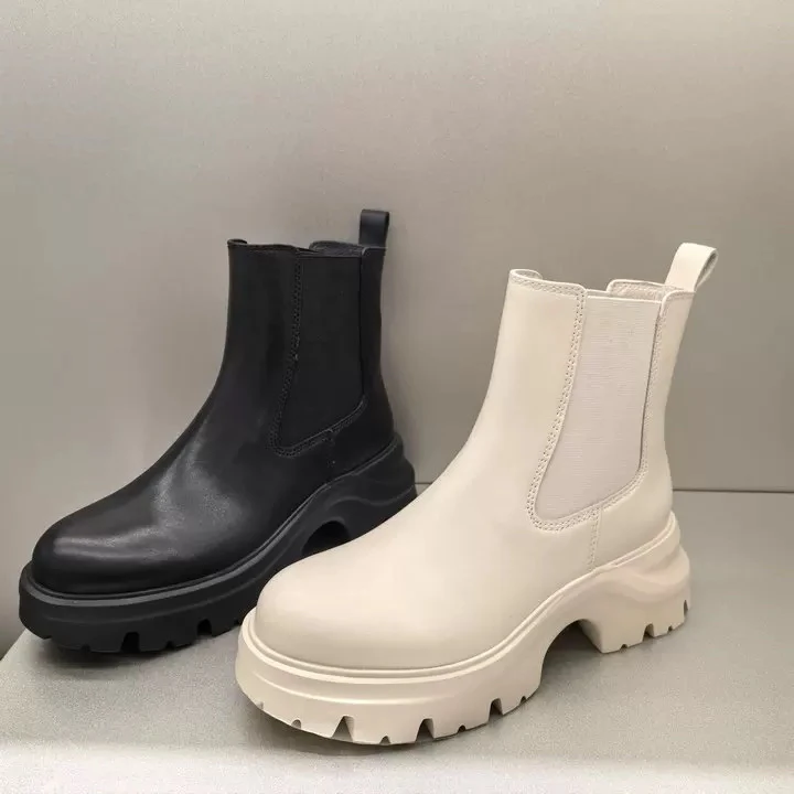 004英伦风超高跟切尔西靴通勤靴子套筒学院风常规款短筒JA02