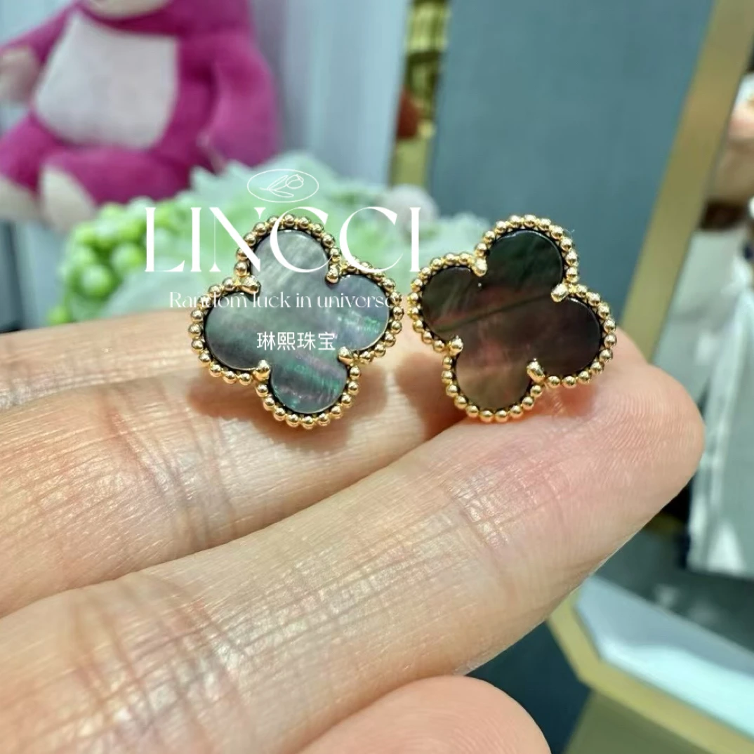 【琳熙定制】18k真金高品质❗️非通货❗️灰贝单花耳拍