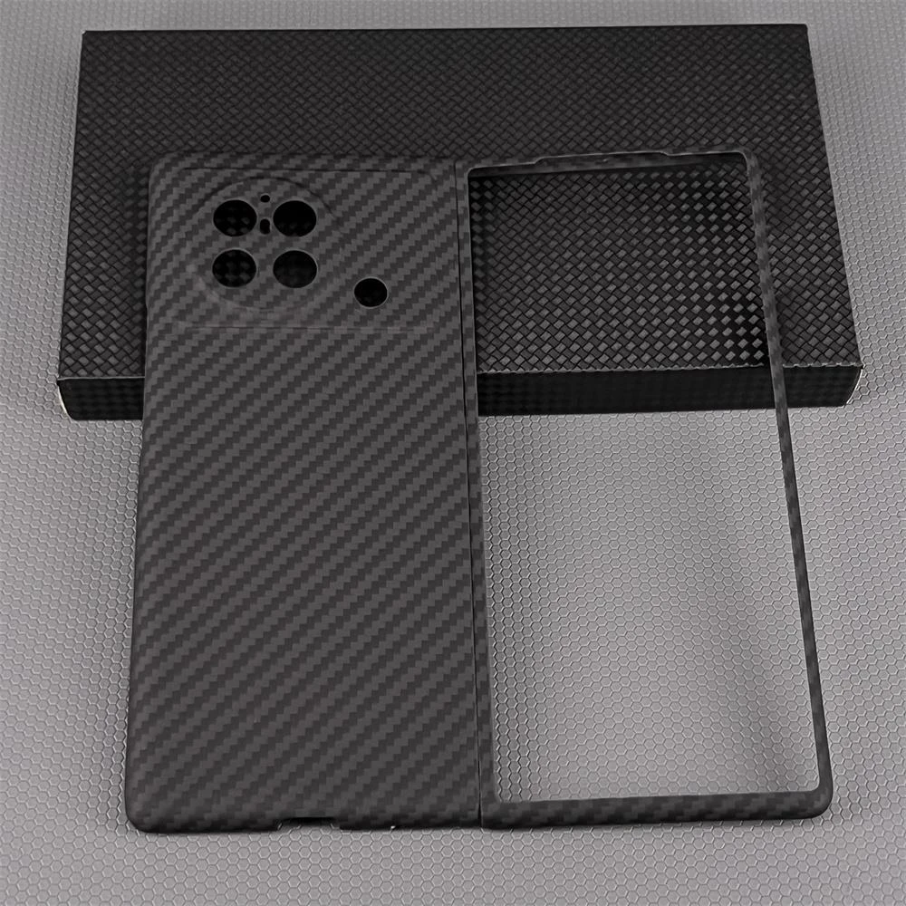 适用VIVO X Fold+手机壳凯夫拉芳纶纤维保护套碳纤维xfold折叠屏