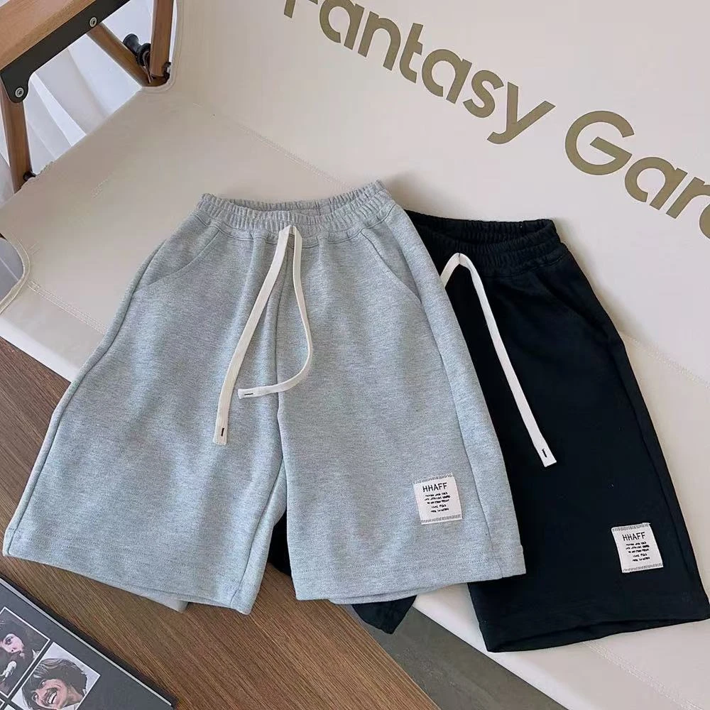 KZ-2102 黑色 儿童短裤时尚休闲宽松中大童韩版洋气高品质休闲裤