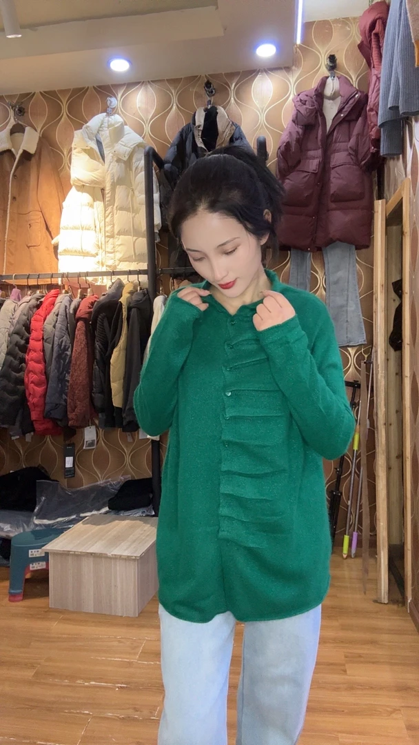 韩尤简同款百搭修身针织羊毛毛衣