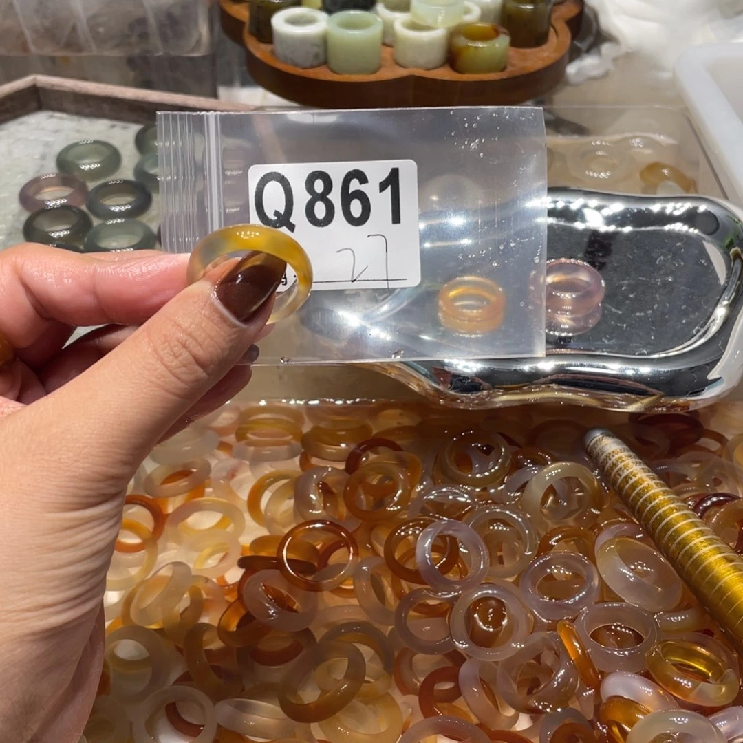 玛瑙/玉髓未镶嵌戒指861