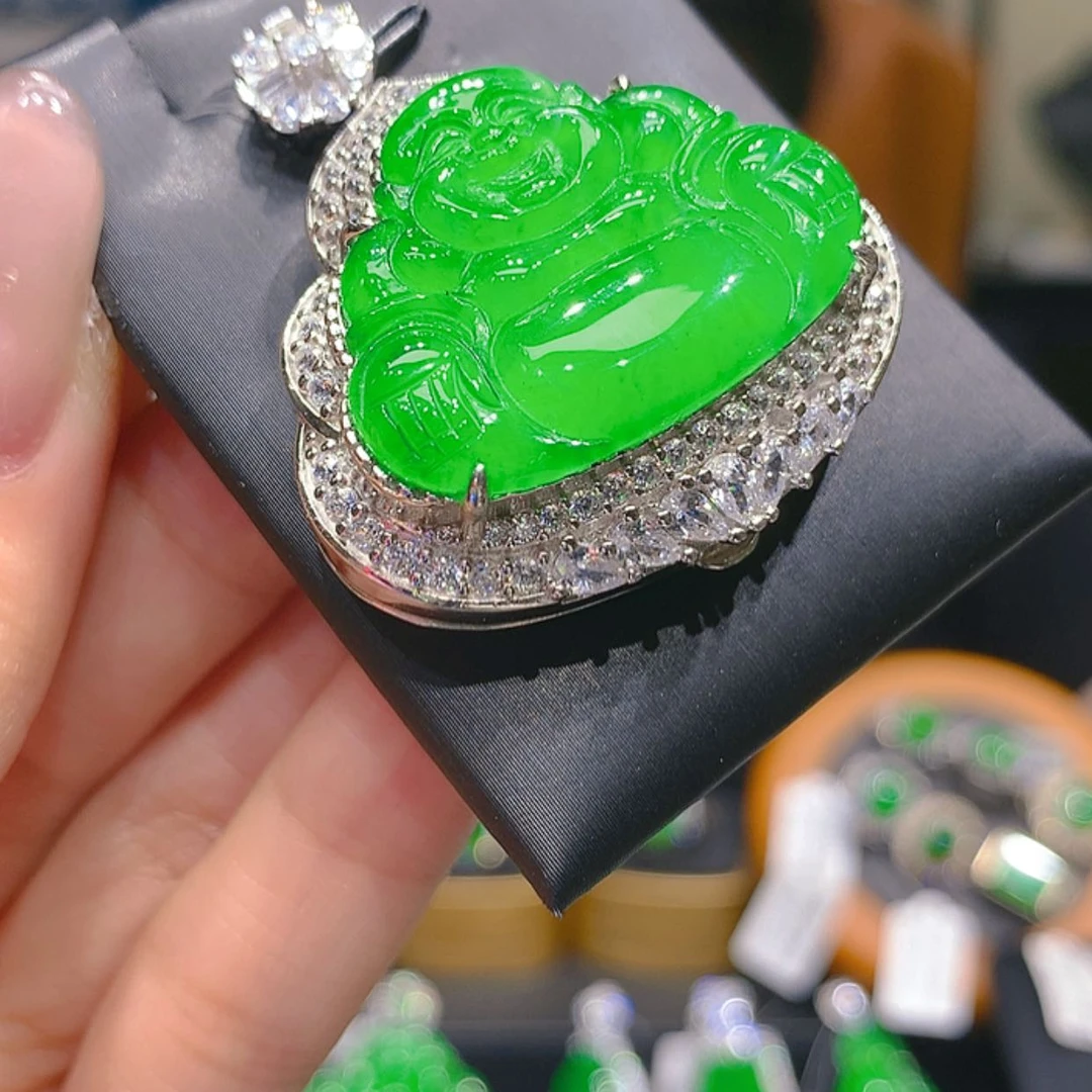 【闪购商品】翡翠银S925镶嵌颈饰3柒姐