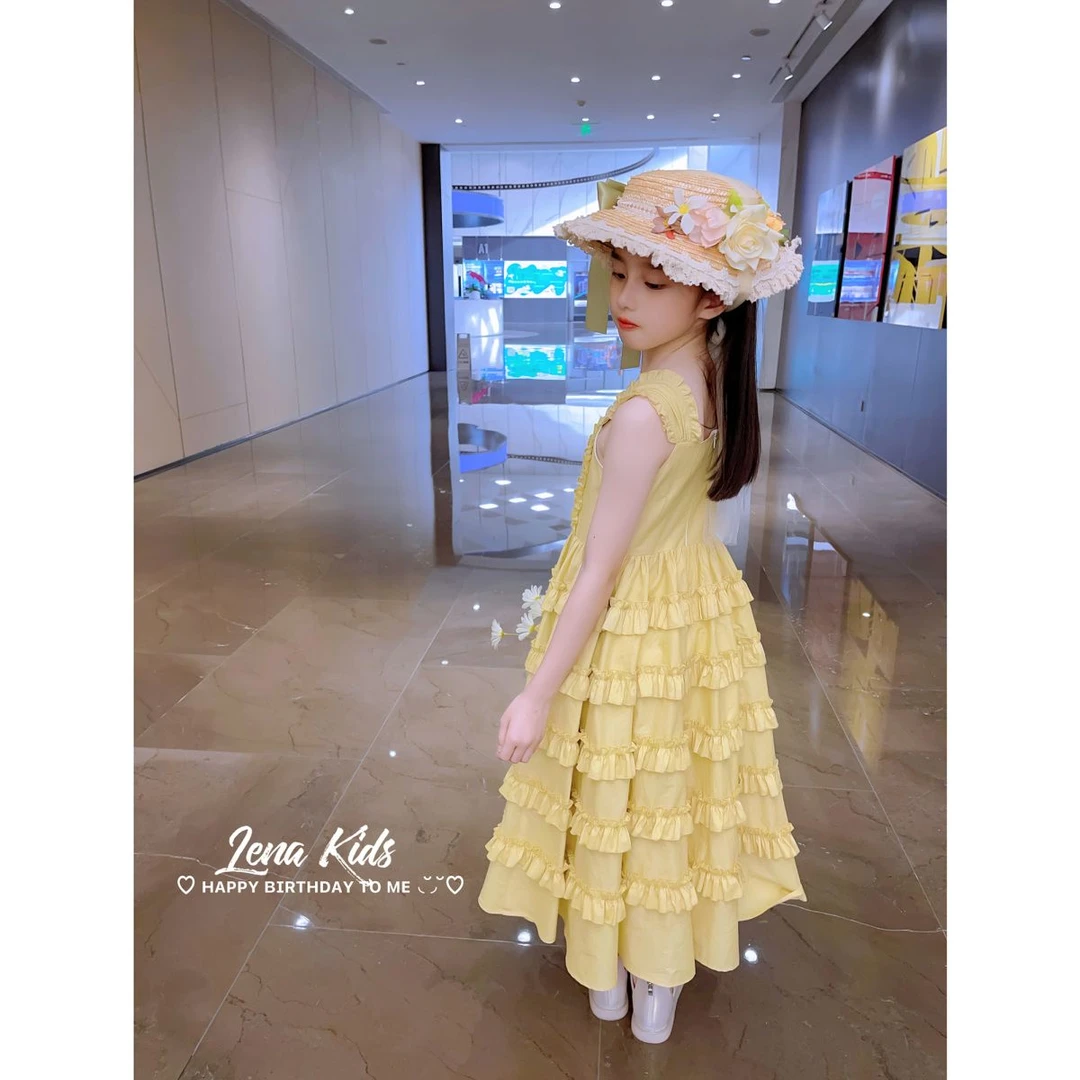 女童连衣裙蛋糕裙新款夏季小女孩公主裙背心裙潮款洋气儿童长裙子
