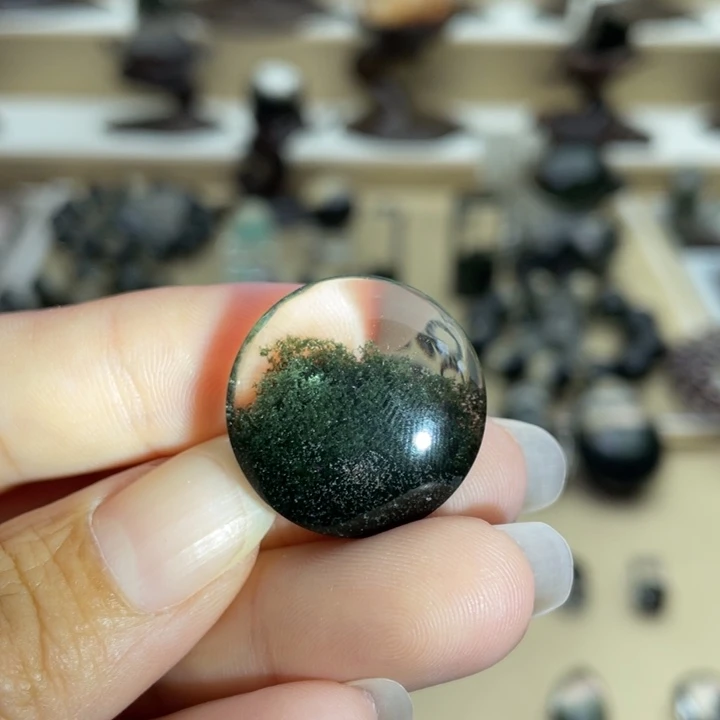 未镶嵌颈饰水晶绿幽灵聚宝盆吊坠定制