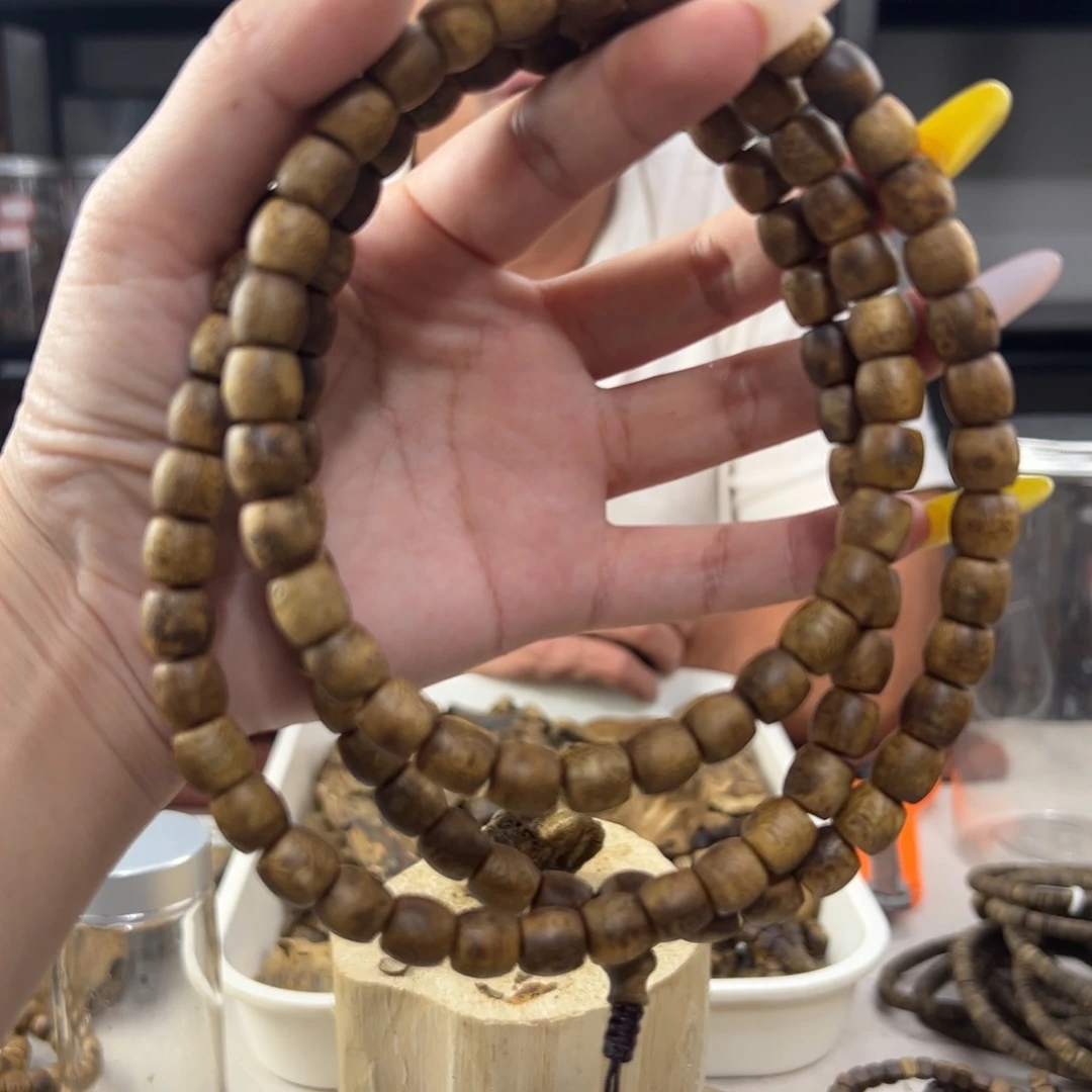 手串沉香奇楠沉香鼓珠多圈31克+多样性发一