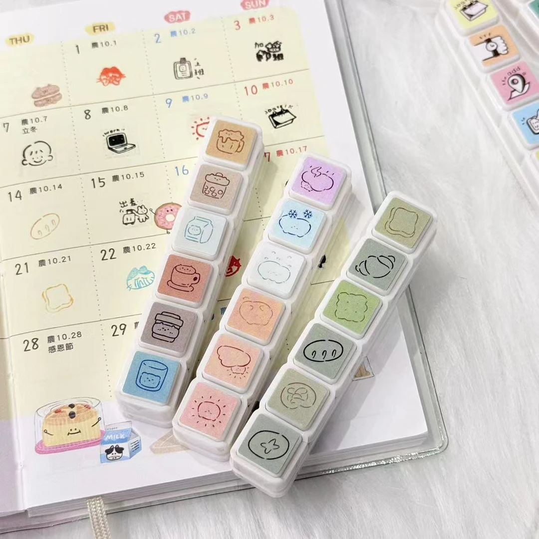 可爱卡通印章大合集学生创意手帐diy素材装饰打工人印章送人礼物