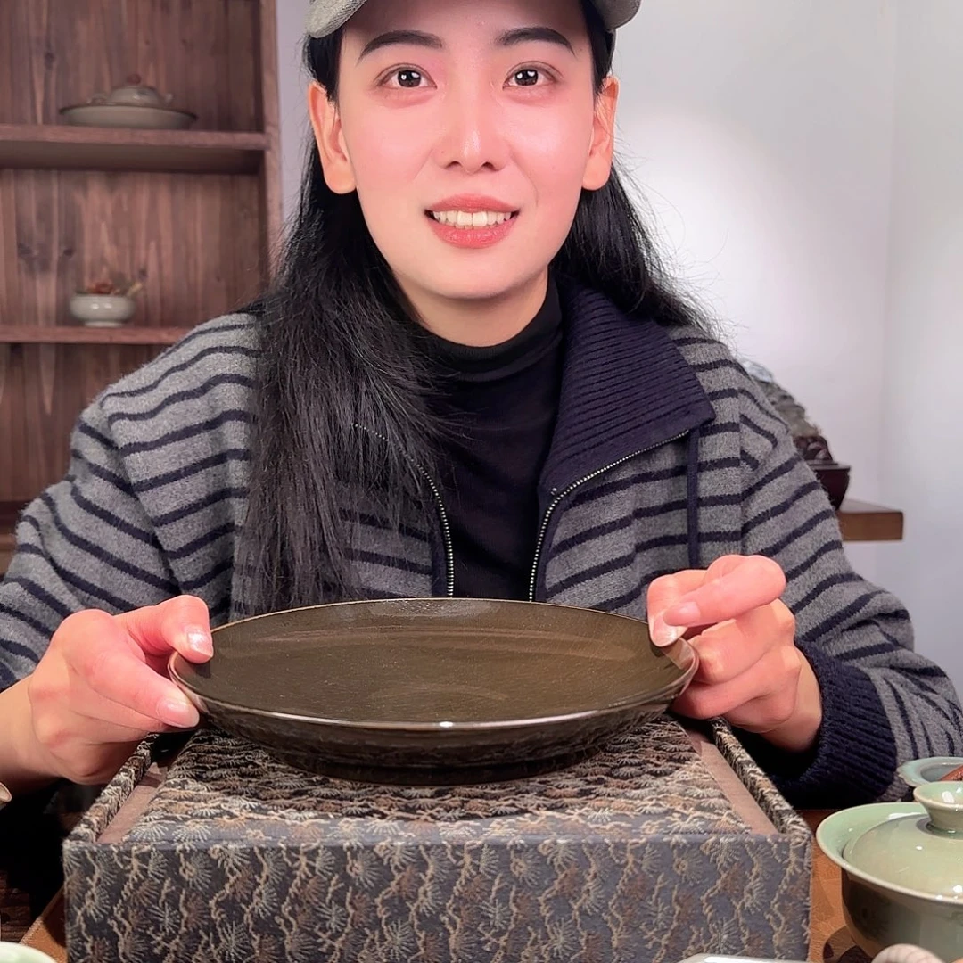 摆件瓷大盘子…….窑变