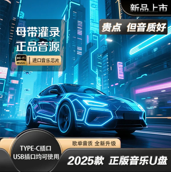 2025精选 车载U盘 金属小巧歌单音质全新升级母带原音无损音质