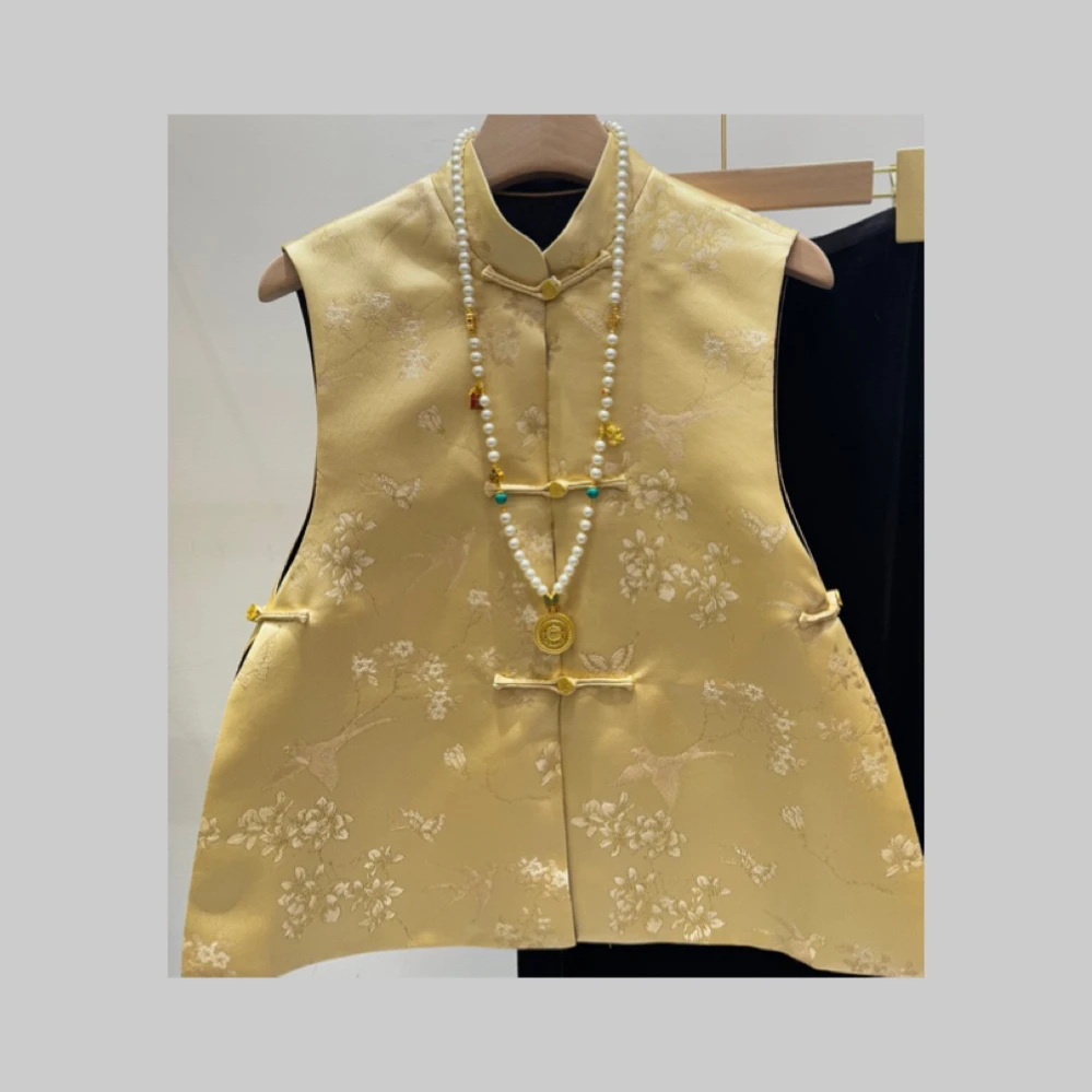 【阿春】丨"花间畔"两面穿中式马甲