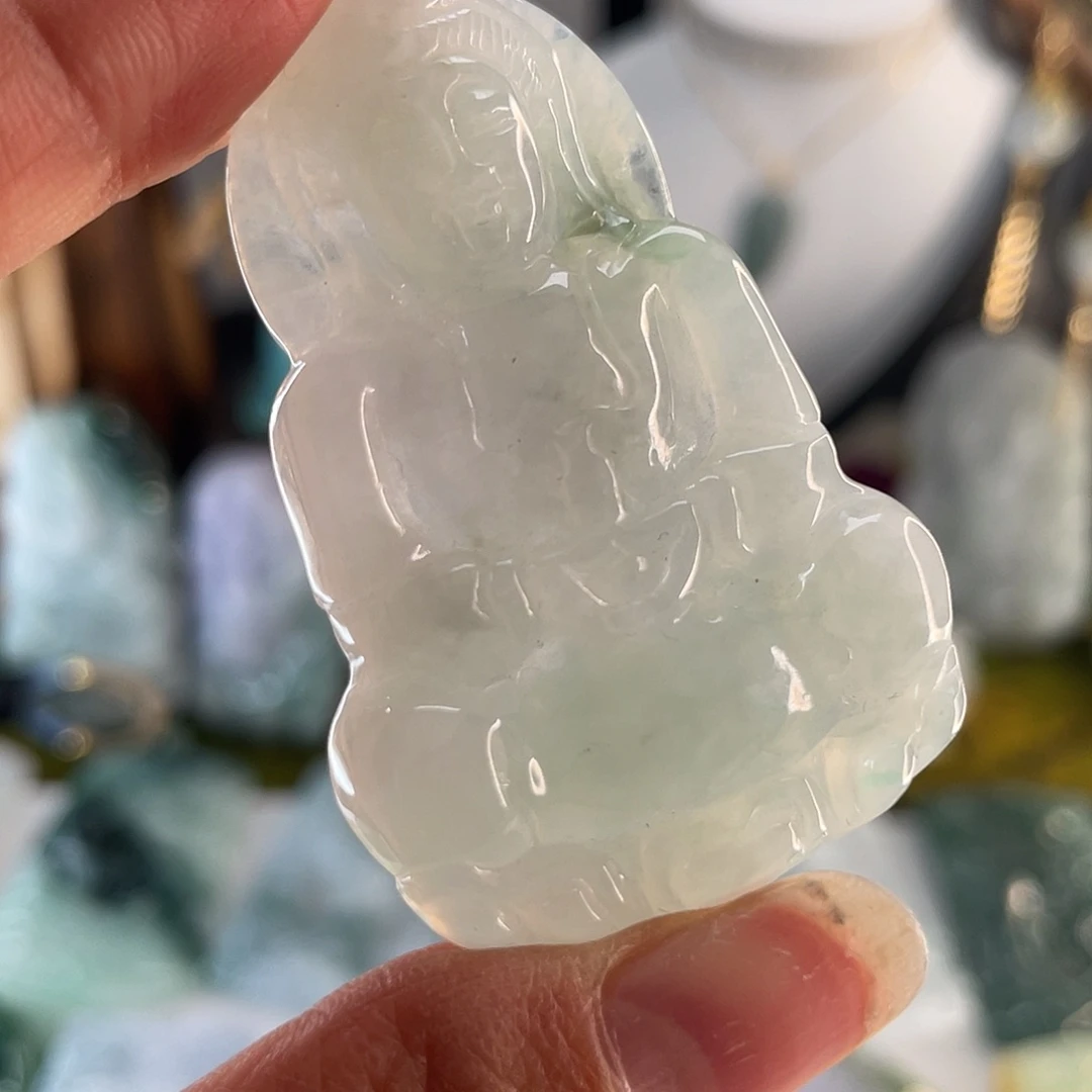 翡翠颈饰未镶嵌观音