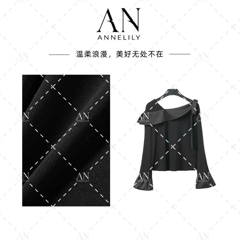 ANNELILY【浅伊】新款上新精致时尚百搭气质轻奢衬衫AC2502088