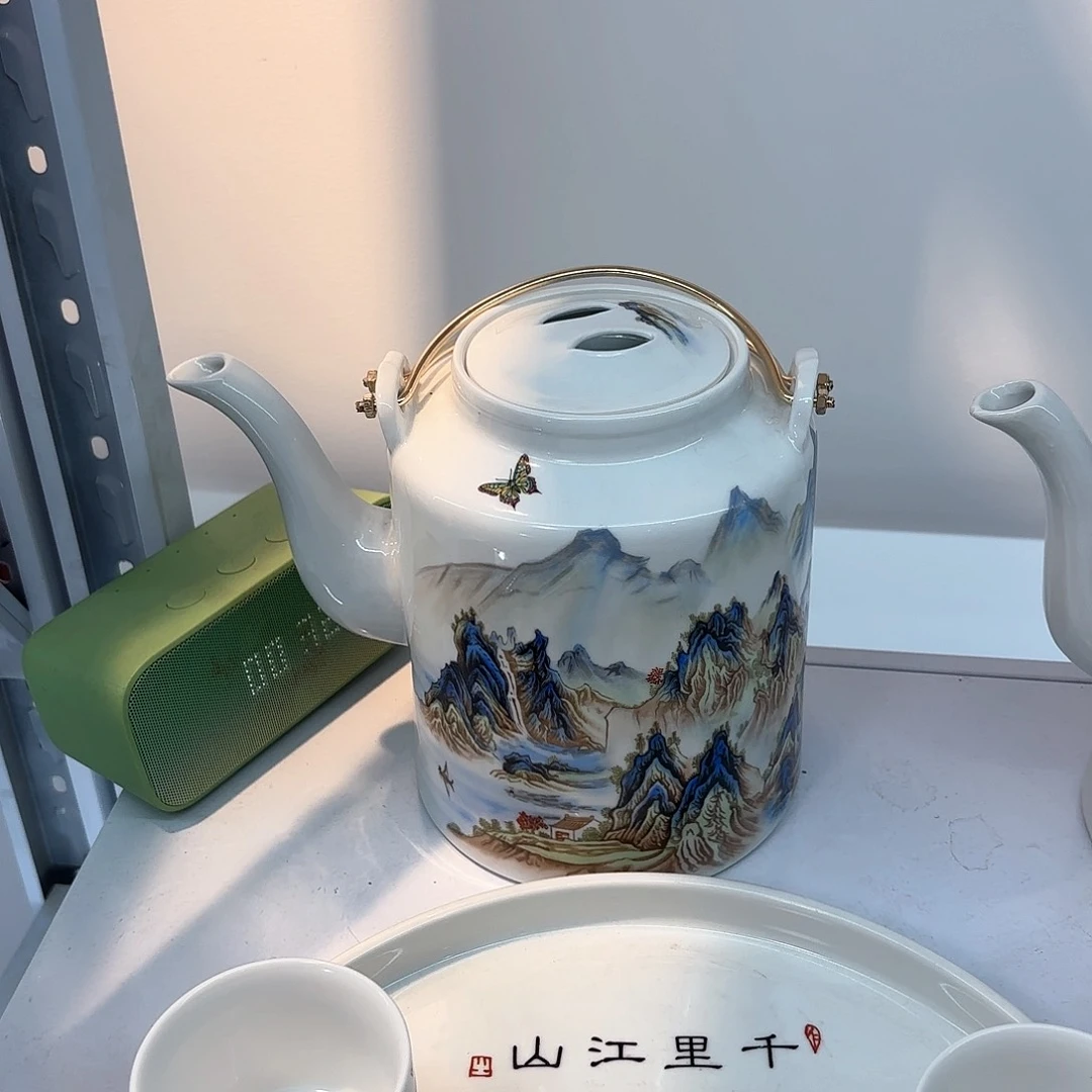 壶千里江山图四斤➕提梁