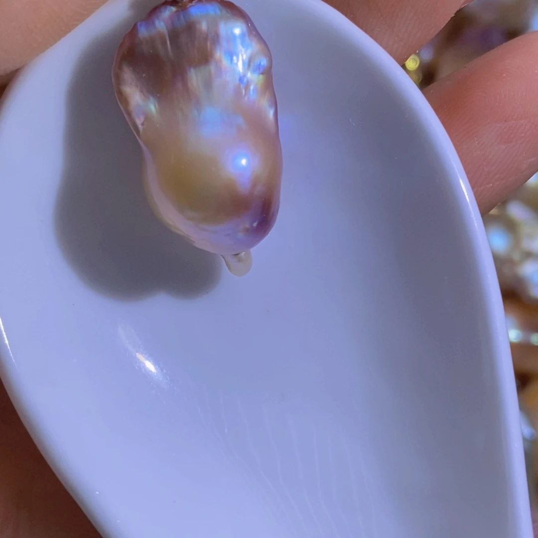 银S925镶嵌淡水珍珠微瑕