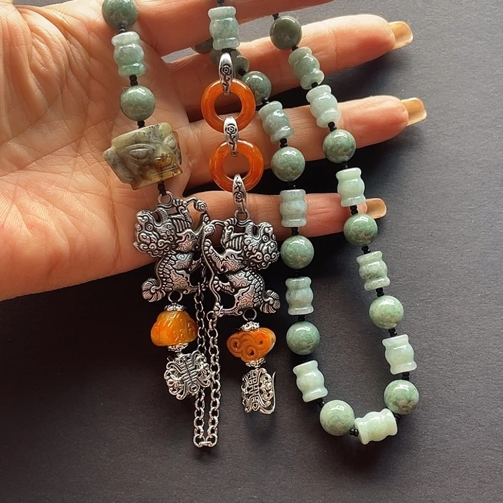 甜***主翡翠未镶嵌颈饰666