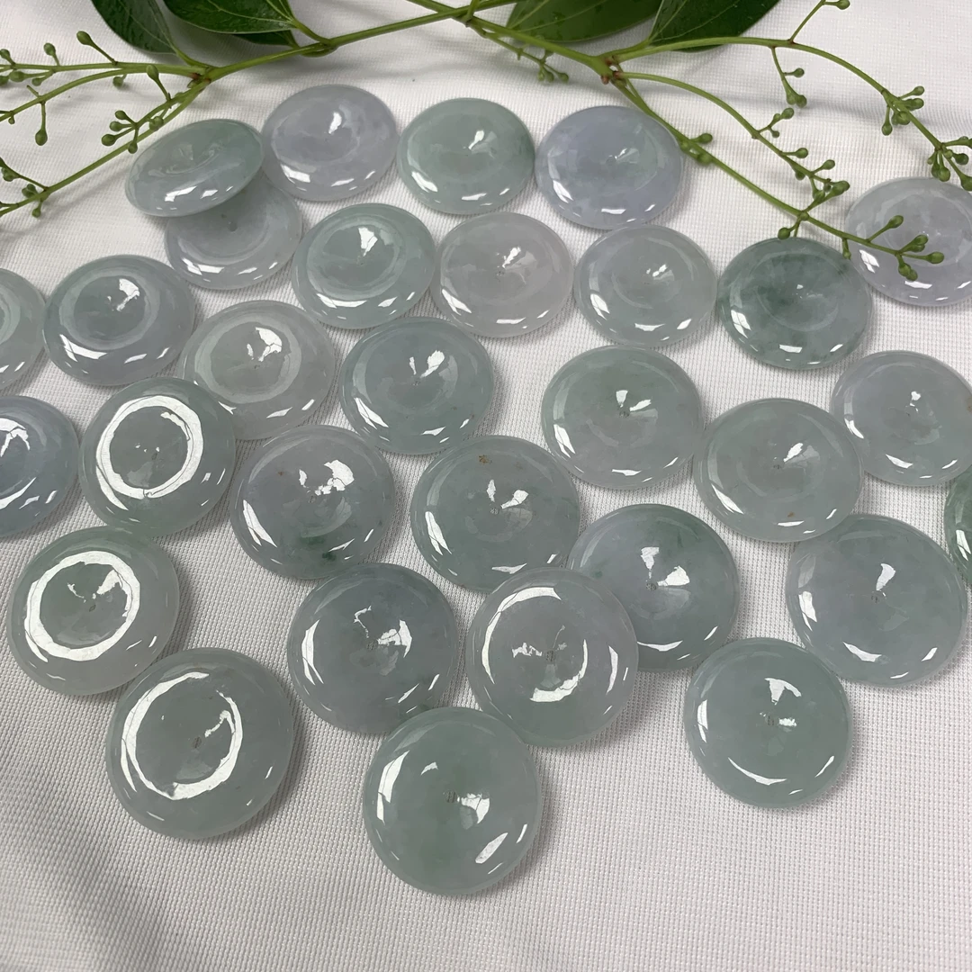 天然缅甸A货翡翠新款浅色时尚百塔平安无事平安扣吊坠-多样发其一