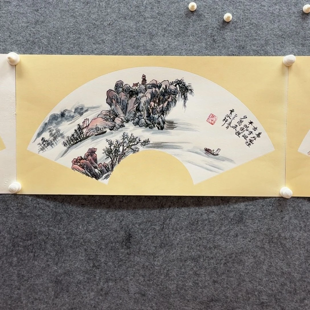 国画3366卡纸作品山水