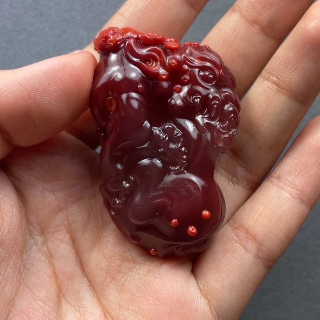 南红玛瑙未镶嵌配饰貔貅