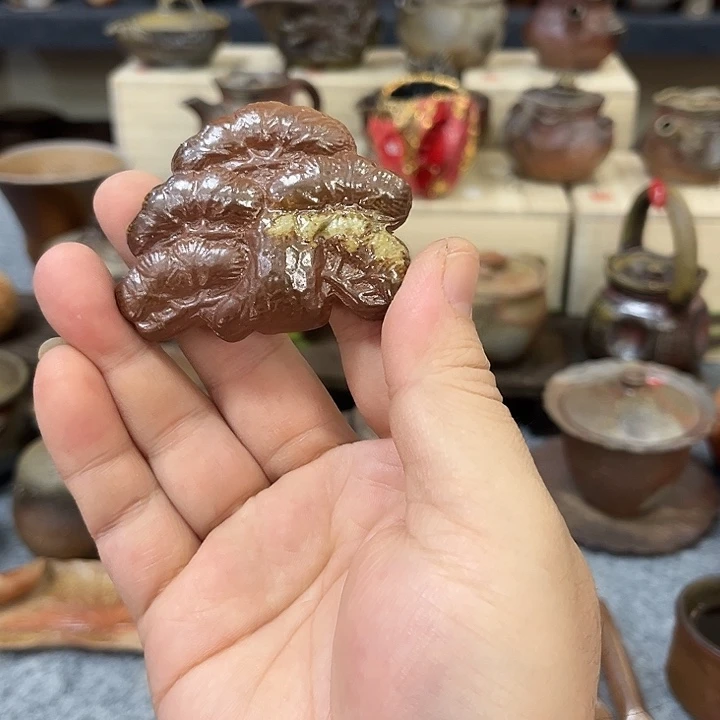 瓷片备前茶宠茶杯茶盘