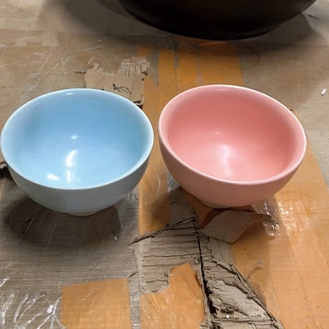 微瑕，不明火，口径10厘米，高度6，默认发六个小碗