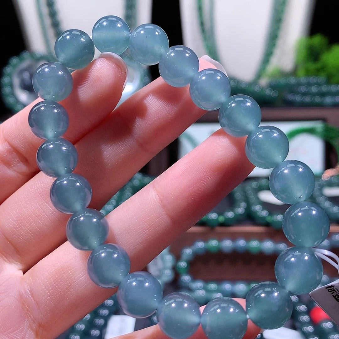 翡翠未镶嵌手链天然a货翡翠手串10