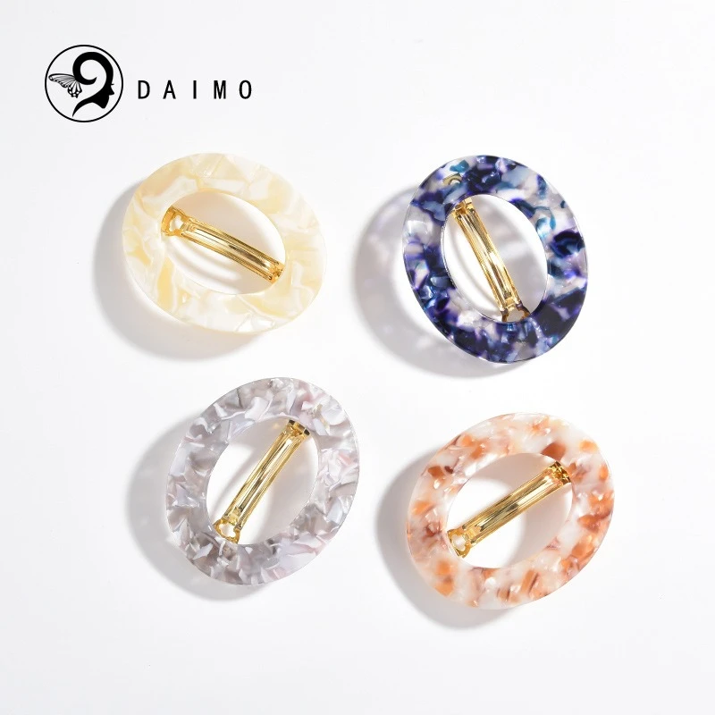 彩色韩版发卡时尚头饰少女边夹简约发夹后脑勺精致气质弹簧夹顶夹